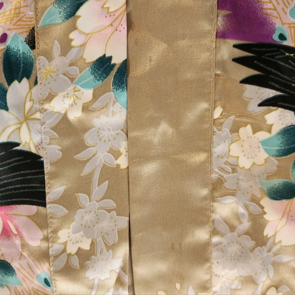 KIM + ONO BLOSSOM & PEACOCKS LONG KIMONO ROBE NWT ONE SIZE - Picture 11 of 16
